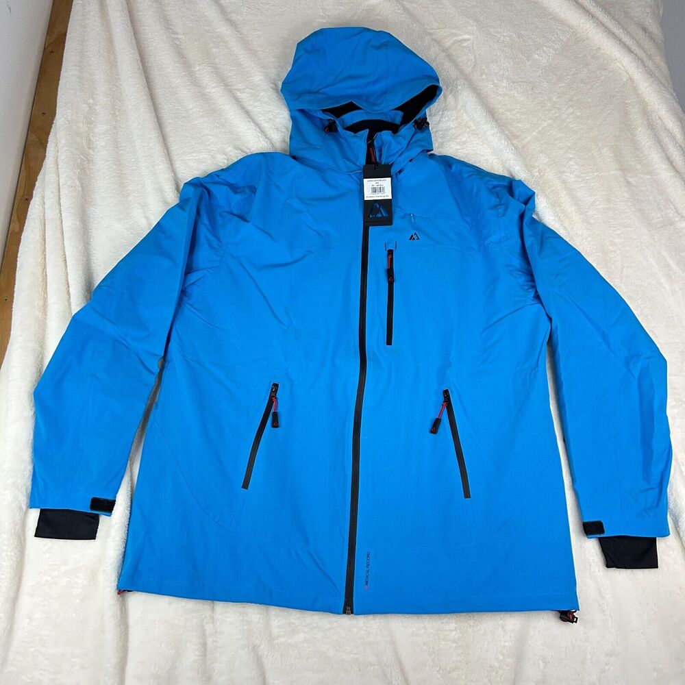 Apricoat Men's Jacket in Light Blue with Removable Hood Size 2XL